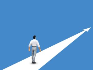 ゴールに向かう人